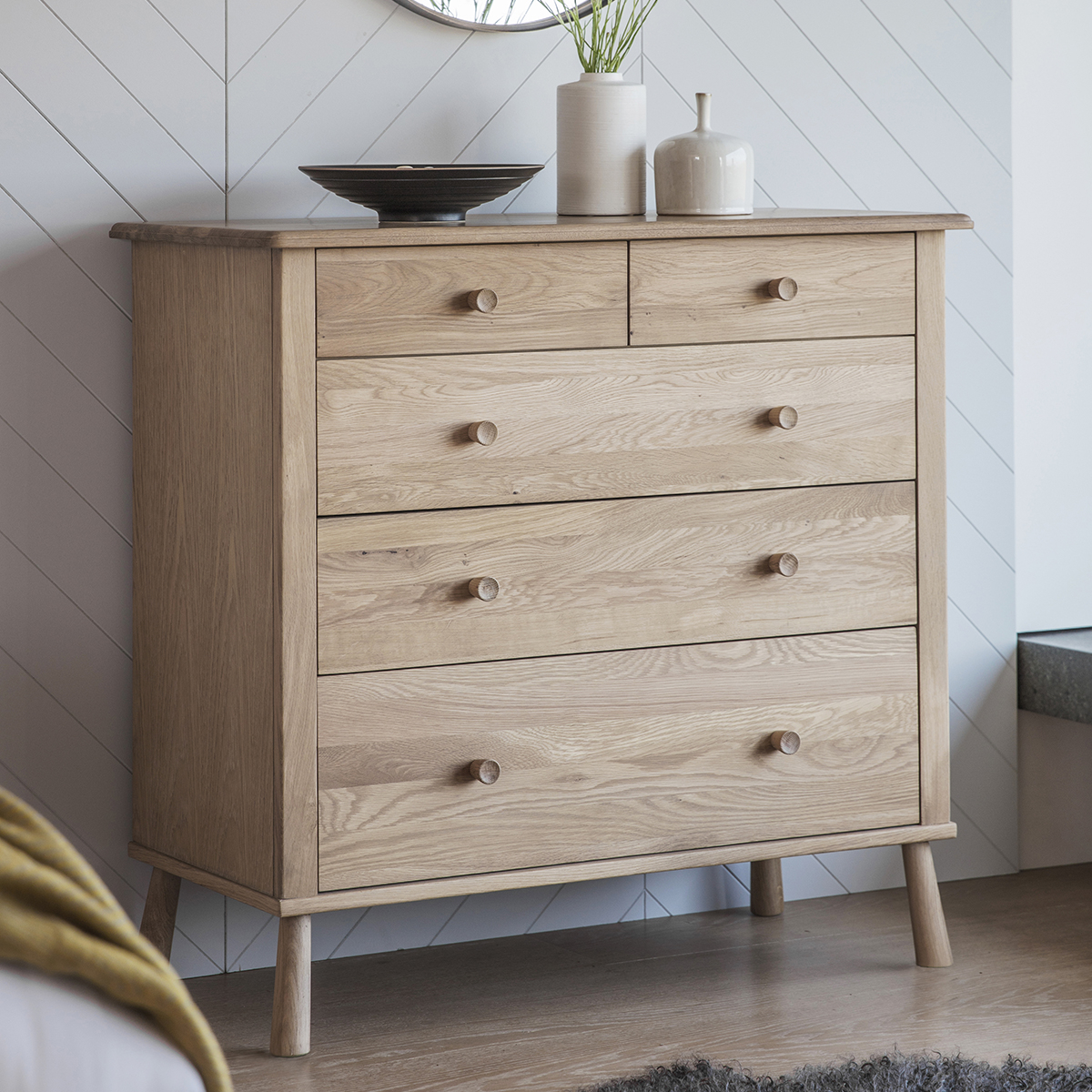 Lythe 5 Drawer Chest | Oak | Oak World with Why the Dexter Oak Finish 5-Drawer Chest Remains a Popular Choice