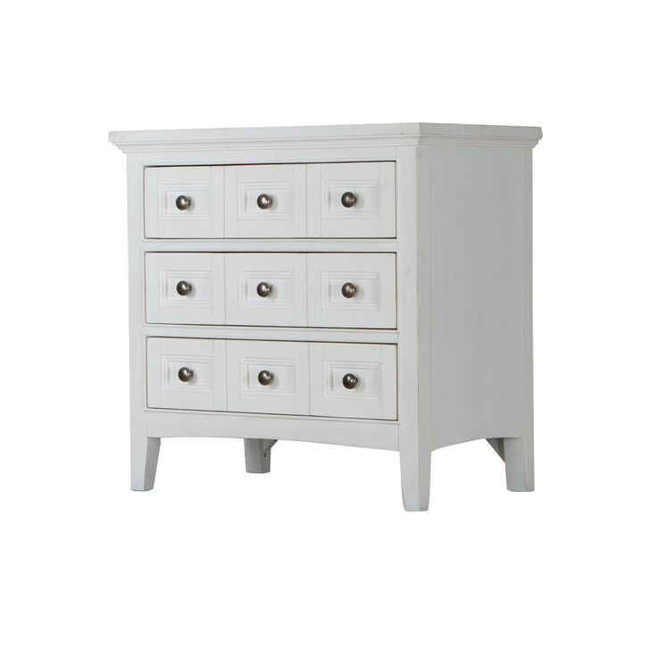 Magnussen Home B4400-01 Heron Cove Relaxed Traditional Soft White 3 Drawer Nightstand In Chalk ... with Magnussen Heron Cove Relaxed Traditional Soft White Landscape Mirror