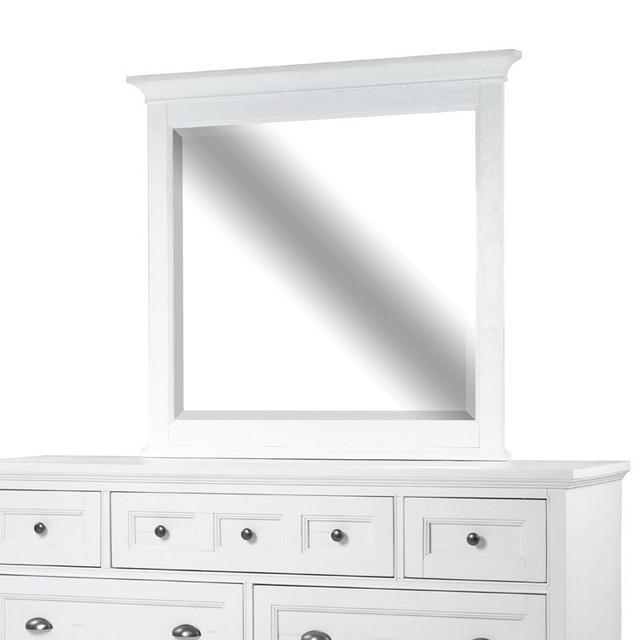 Magnussen Home Heron Cove Relaxed Traditional Soft White Landscape ... with regard to The Art of Reflection How the Magnussen Heron Cove Mirror Transforms Spaces