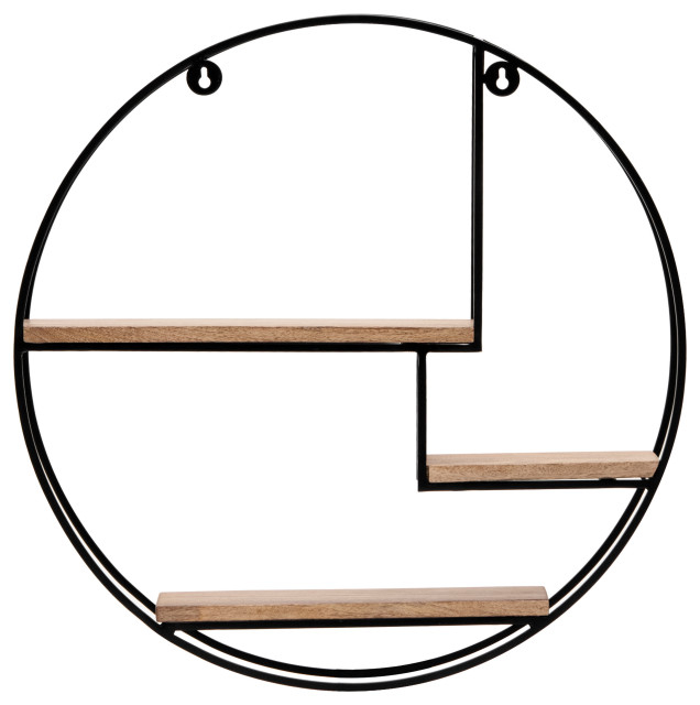 Marly Wall Shelf - Industrial - Display And Wall Shelves - By Madeleine ... for Marly Wall Shelf, Black/Natural