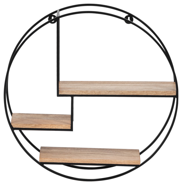 Marly Wall Shelf - Industrial - Display And Wall Shelves - By Madeleine ... intended for Marly Wall Shelf, Black/Natural