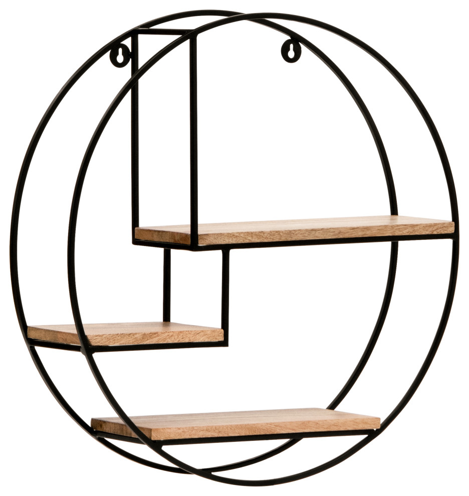 Marly Wall Shelf - Industrial - Display And Wall Shelves - By Madeleine ... intended for The Marly Wall Shelf Black/Natural Mastering Form and Function
