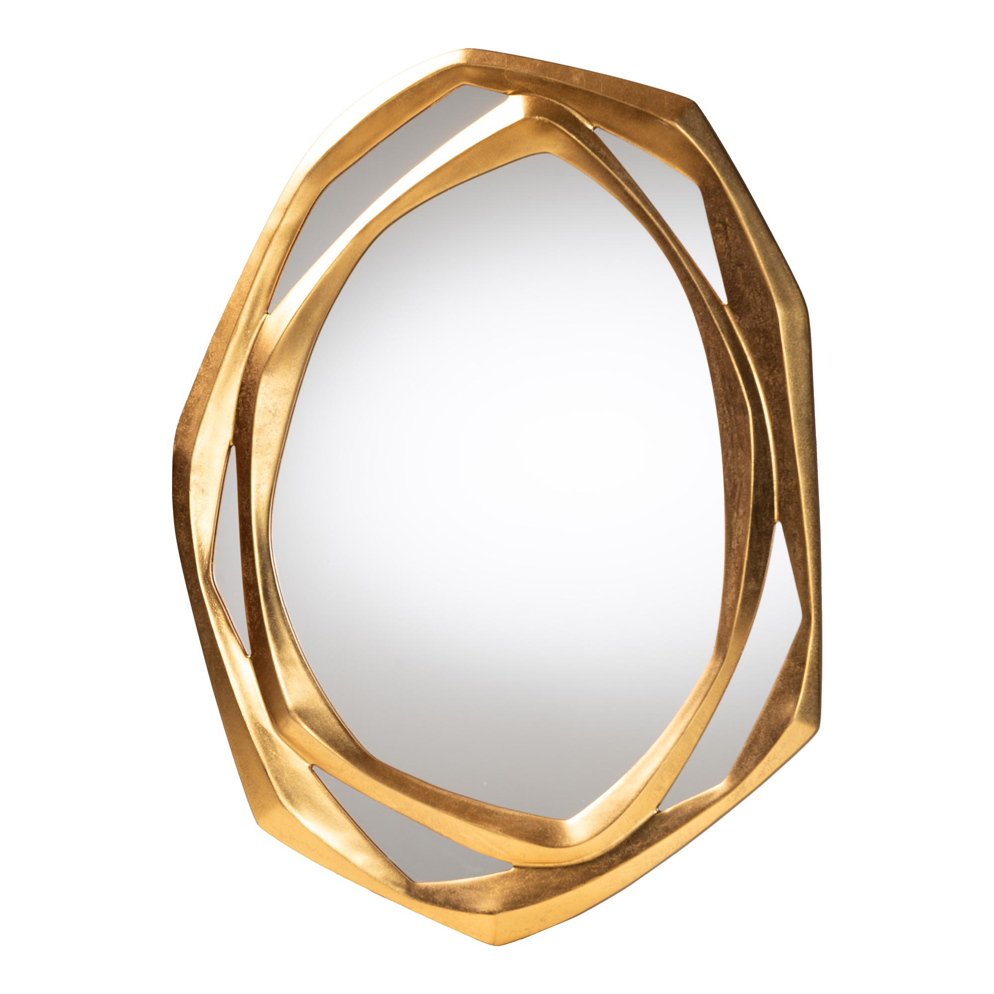 Mercer41 Baxton Studio Halen Antique Goldleaf Accent Wall Mirror | Wayfair with regard to The Artistry Behind Baxton Studio Weston Wood Accent Mirrors