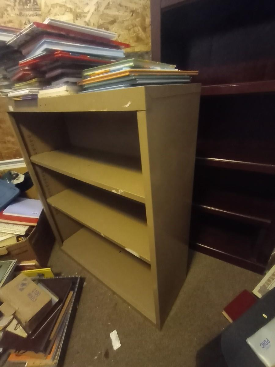 Metal 3 Tier Shelving | Estatesales.org intended for Walters Wood And Metal 3-Tier Shelving, Black 21X32