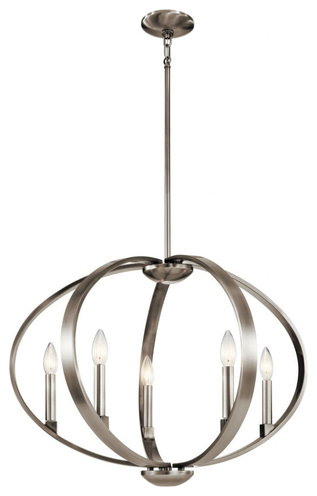 Mid Century Modern Farmhouse Five Light Chandelier-Classic Pewter ... regarding Elevate Your Space with a Traditional Farmhouse Chandelier in Pewter