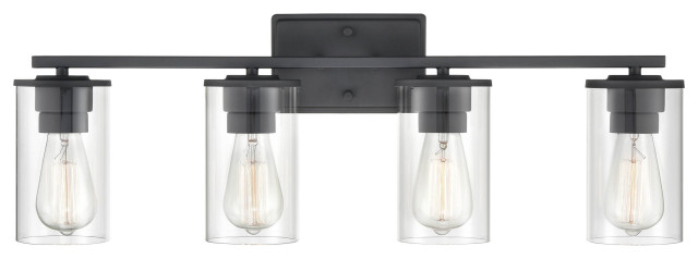 Millennium Verlana 4-Light Bathroom Vanity Light In Matte Black ... with regard to How the Verlana 5 Light 35" Pendant Elevates Your Space's Aesthetic
