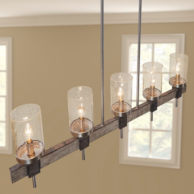 Minka Lavery Bridlewood Linear Kitchen Island Light intended for Minka Lavery Bridlewood 5 Light Island, Stone Grey / Brushed Nickel