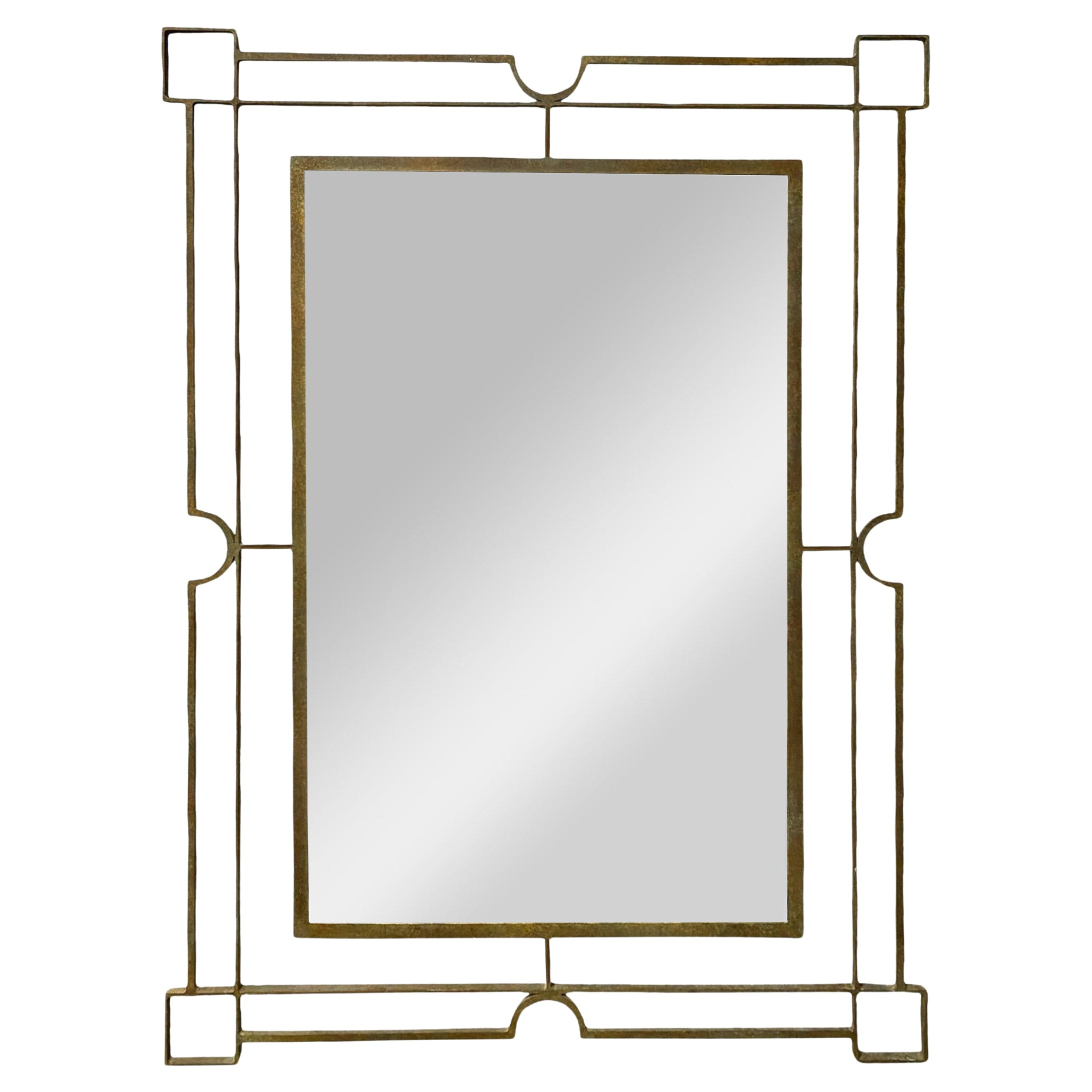 Modern Metal Frame Wall Mirror At 1Stdibs | Metal Framed Mirrors, Metal ... within Narrow Metal Frame Mirror Finished In A Rich Dark Bronze