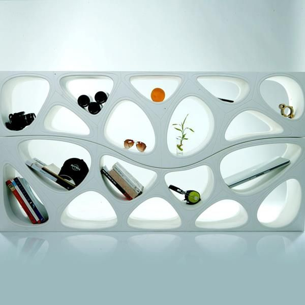 Modern Twin Shelves By Gt 2P | Futuristic Furniture, Shelf Design ... intended for Futuristic Shelving Design