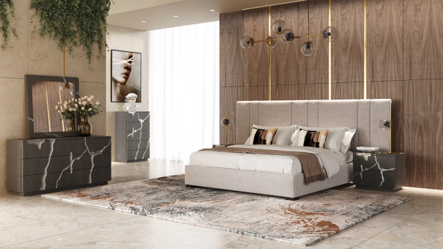 Modrest Aspen Modern Matte Brown Ash And Silver Chest - Contemporary ... pertaining to Elevate Your Space with the Modrest Aspen Chest Design Insights