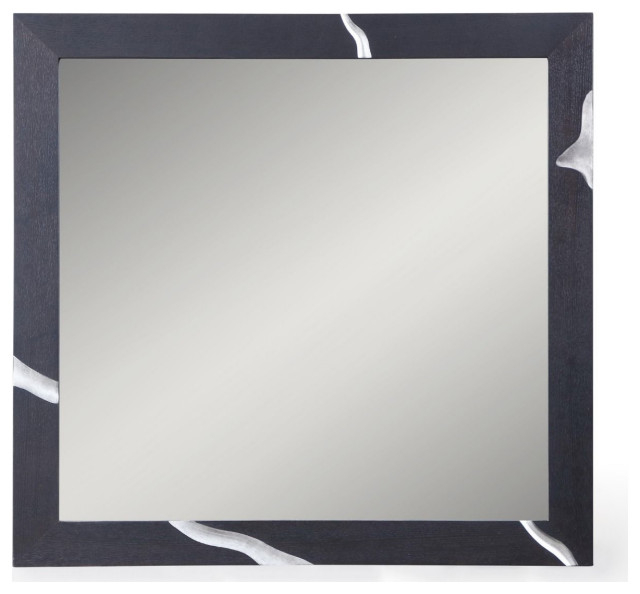 Modrest Aspen Modern Matte Brown Ash And Silver Mirror - Modern - Wall ... for Modrest Aspen Modern Matte Brown Ash And Silver Chest