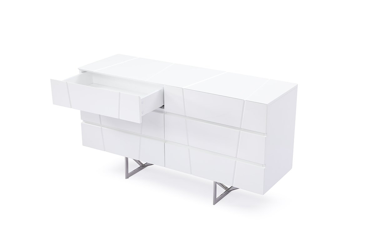 Modrest Chrysler Modern White Dresser | Atlas Furniture Imports intended for A Deep Dive into the Modrest Chrysler Modern White Dresser