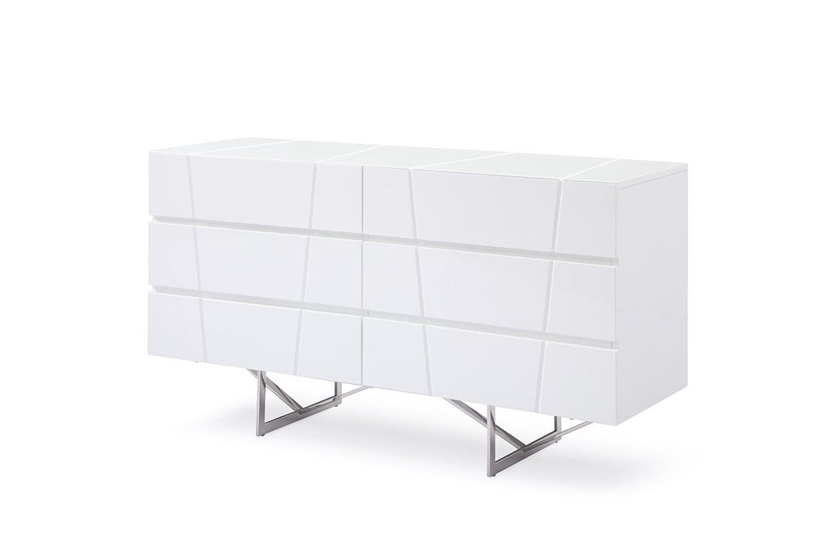 Modrest Chrysler Modern White Dresser | Atlas Furniture Imports within A Deep Dive into the Modrest Chrysler Modern White Dresser