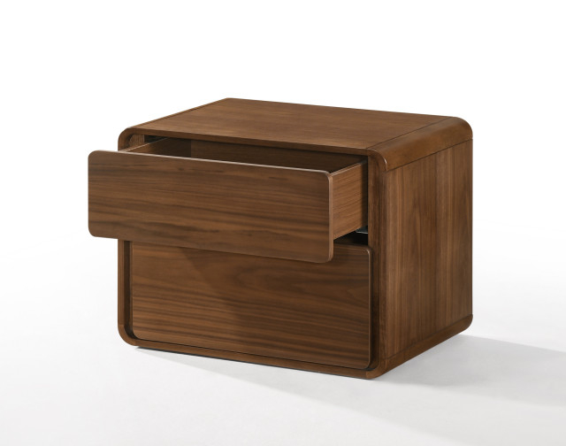Modrest Dustin Modern Grey Fabric And Walnut Bedroom Set, Eastern King ... within Unlocking the Beauty of Your Modrest Dustin Modern Walnut Dresser