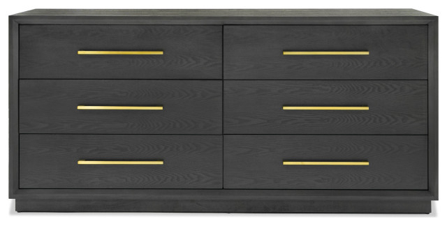 Modrest Manhattan Contemporary Gray And Gold Dresser - Transitional ... with Modrest Manhattan- Contemporary Grey And Gold Chest