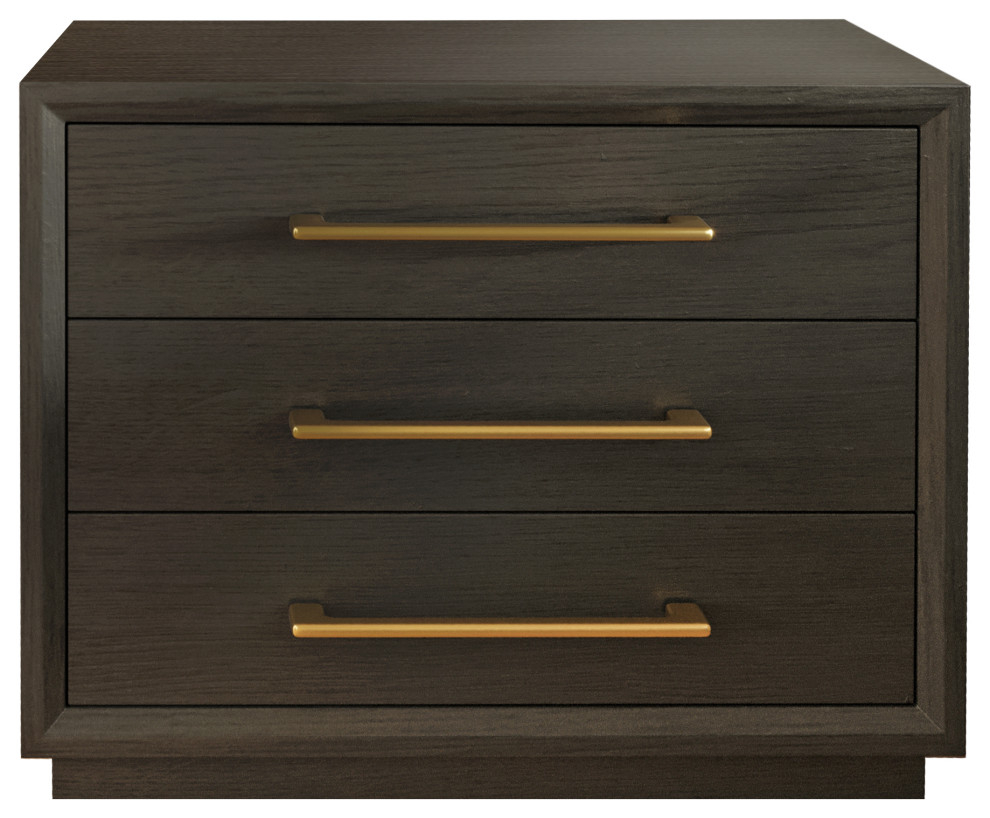 Modrest Manhattan- Contemporary Grey And Gold Nightstand - Transitional ... for Modrest Manhattan- Contemporary Grey And Gold Chest