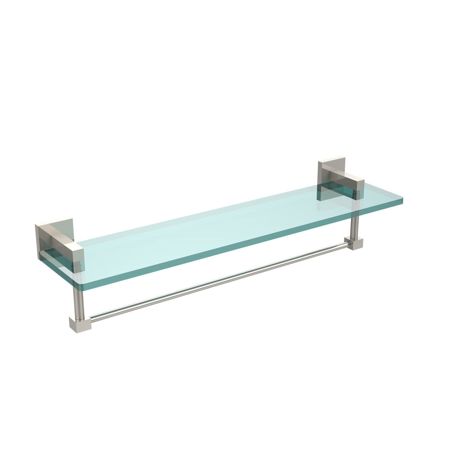Montero Collection 22 Inch Glass Vanity Shelf With Integrated Towel Bar ... regarding 22" Glass Vanity Shelf With Integrated Towel Bar, Matte Black