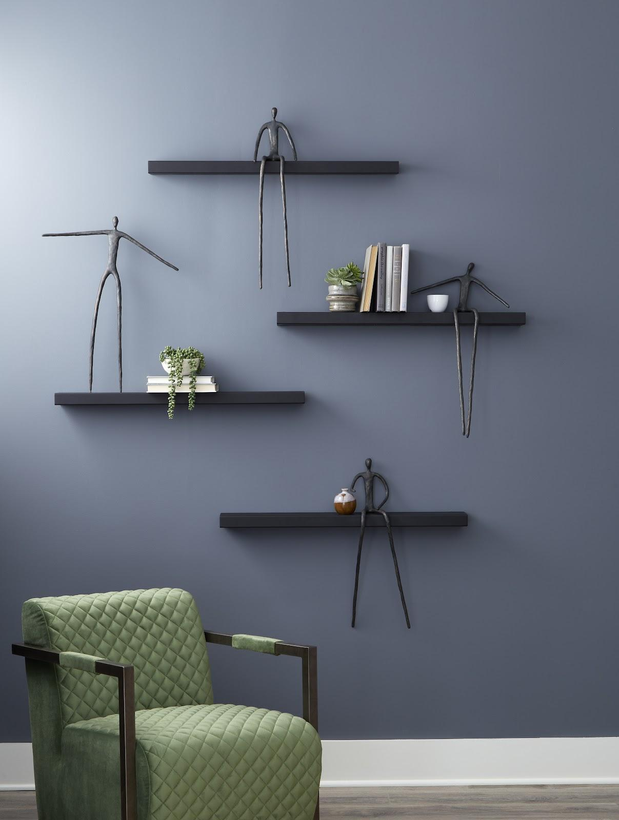 Moveable Man On Shelf, Standing within Moveable Man On Short Shelf, Standing
