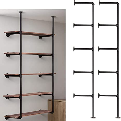 Nathan James Theo 5 Shelf Oak Wood Modern Bookcase Open Wall Mount ... pertaining to 5-Shelf Black Modern Bookcase, Open Wall Mount Ladder Bookshelf