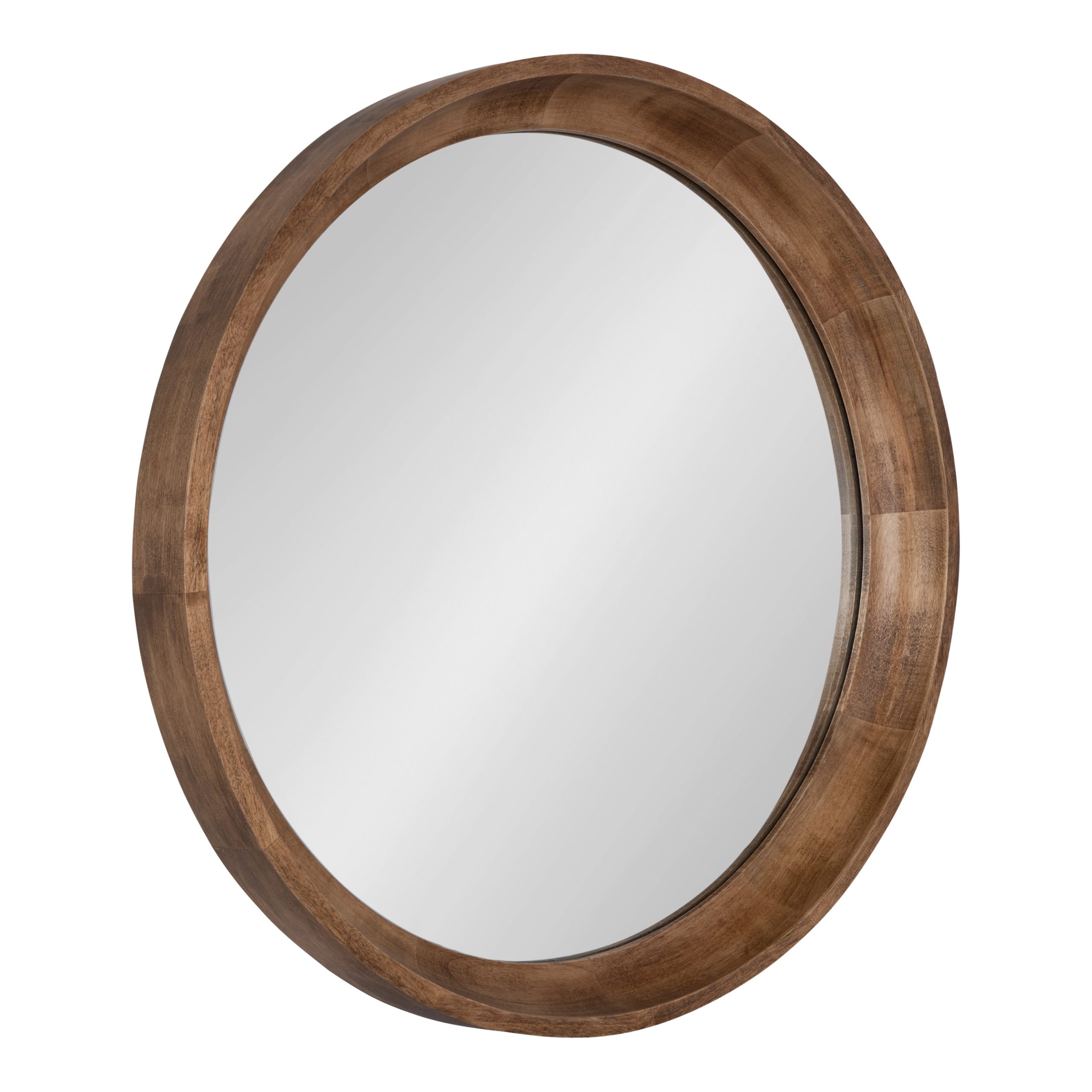 Natural Wood Bathroom Mirror – Rispa regarding Bringing Warmth and Texture with a Brown 24" Sphere Iron Mirror