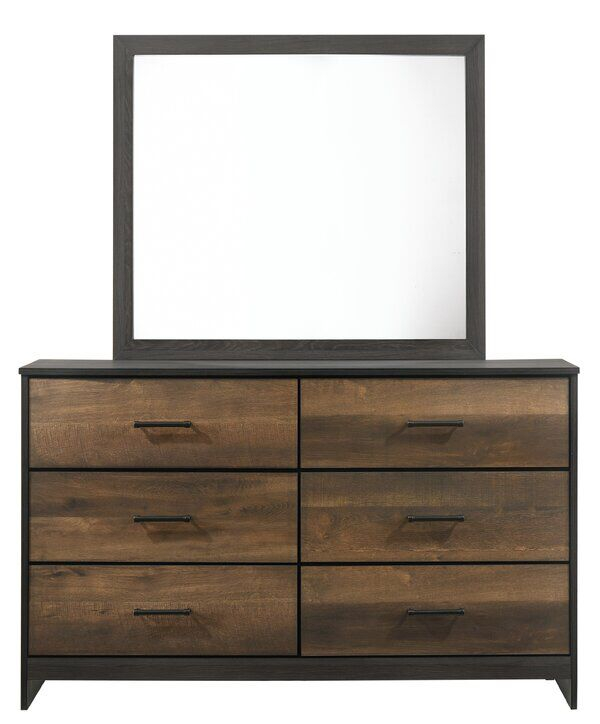 Neuman 6 Drawer Dresser With Mirror | Dresser, Dresser With Mirror ... within Unveiling the Warmth of the Hollis Dresser and Mirror in Toffee Brown