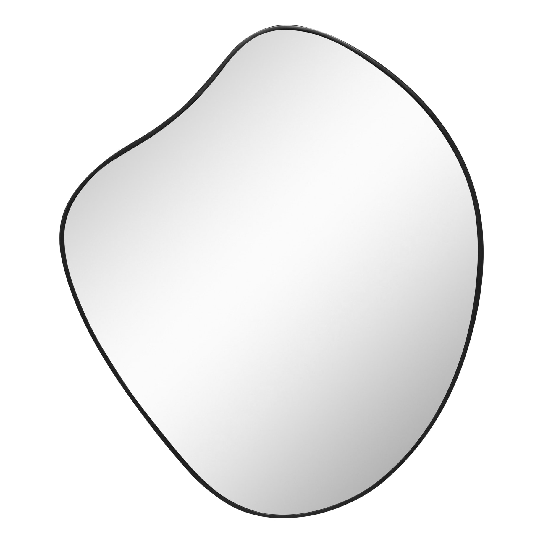 Oliver Organic Shaped Mirror 85X100Cm In Black | Oz Design Furniture inside Styling Your Interiors with an Organic Mirror a Matte Black Knob Frame Guide