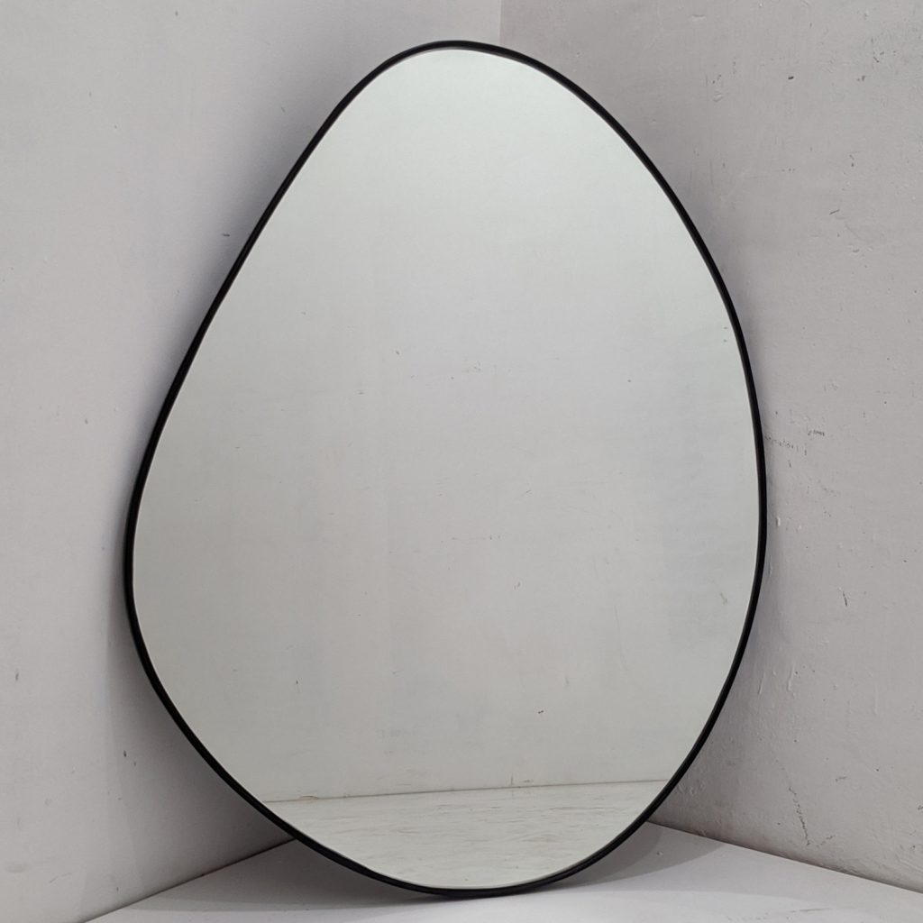 Organic Modern Mirror With Simple Design For Your Japandi Home Style with regard to Styling Your Interiors with an Organic Mirror a Matte Black Knob Frame Guide