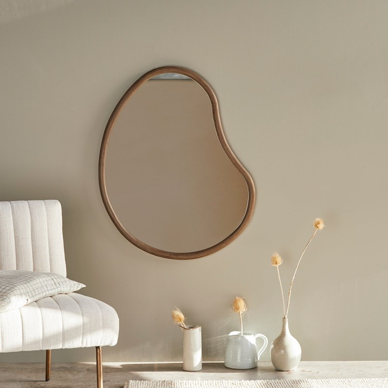 Organic Shaped Mirrors - Our Top 5 - On Trend Home in Mirror With Organic Shape And Knob Frame Matte Black Finish