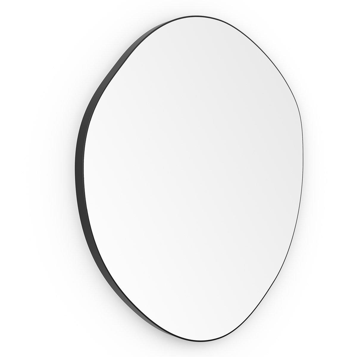 Origins Living Oslo 800Mm Organic Mirror | Bathroom Supplies Online throughout Mirror With Organic Shape And Knob Frame Matte Black Finish