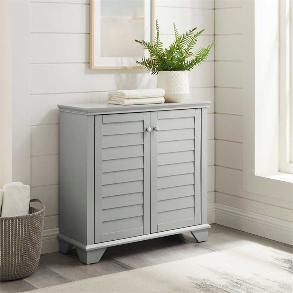 Pemberly Row Mdf Wood And Birch Veneer Storage Cabinet In White ... pertaining to Transforming Rooms with the Versatile White Lydia Cabinet