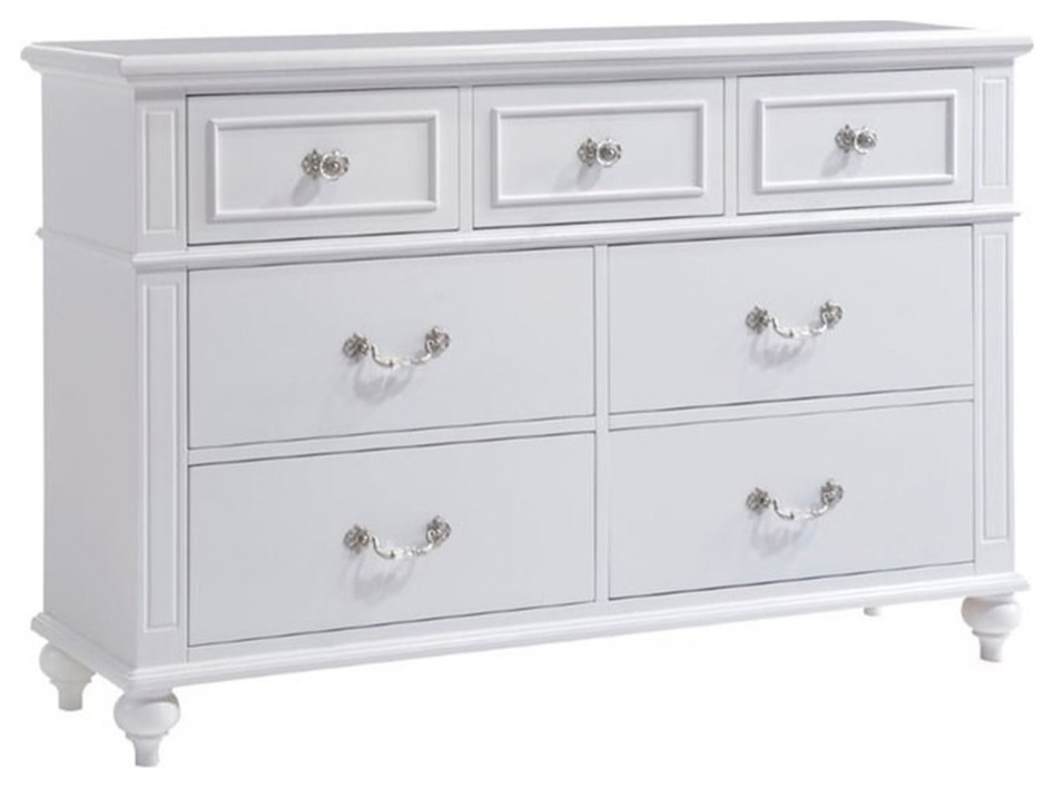 Picket House Furnishings Annie 7 Drawer Dresser In White - Traditional ... throughout A Deep Dive into the Dex 7 Drawer Dresser by Picket House Furnishings in Walnut