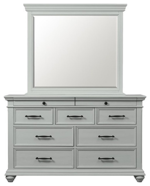 Picket House Furnishings Brooks 9-Drawer Dresser With Mirror In Gray ... with regard to Picket House Brooks 9 Drawer Dresser, Gray