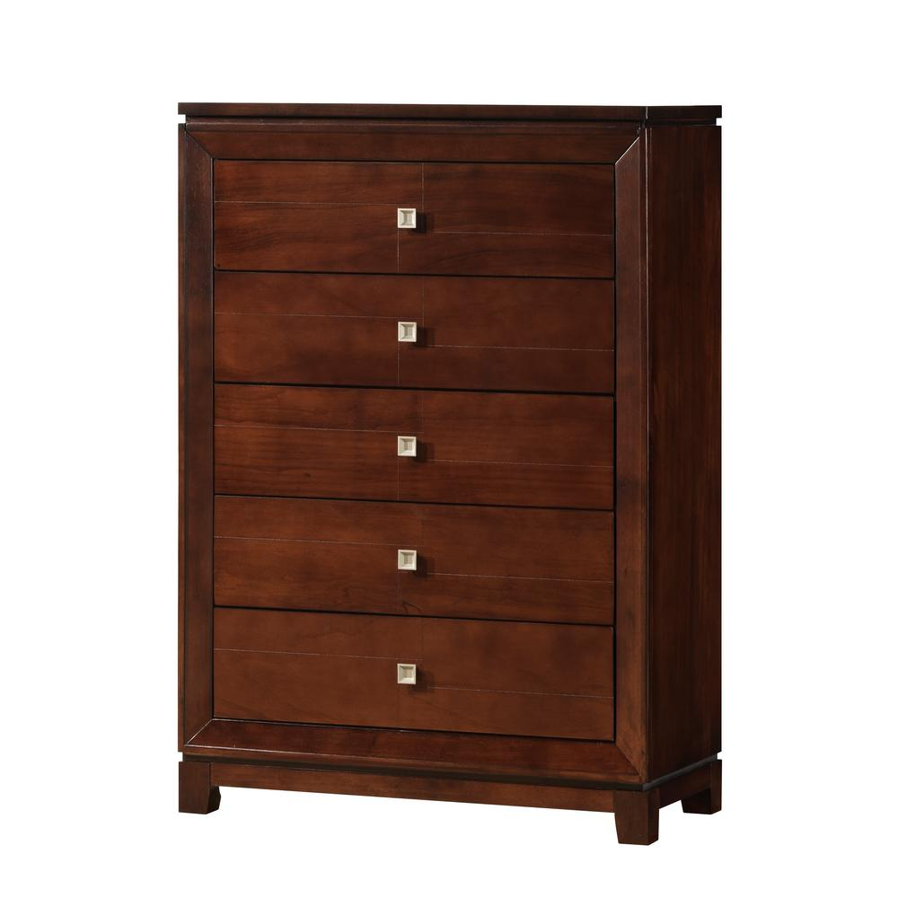 Picket House Furnishings Easton 5-Drawer Chest In Cherry-Ln600Ch - The ... for Picket House Furnishings Ellington 5-Drawer Chest In Cherry