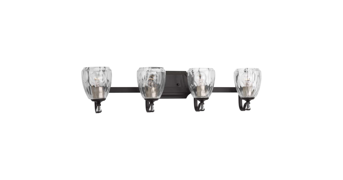 Progress Lighting P300119-020 Anjoux 4 Light 32" Wide Bathroom Vanity ... throughout Anjoux 2-Light Bath vs Traditional Light Therapy What You Need to Know