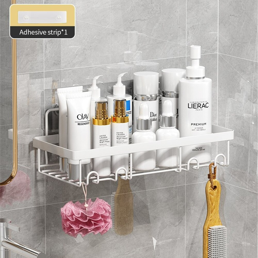 Punch-Free Bathroom Shelf Wall Mounted Toiletries ... – Grandado throughout Creating an efficient bathroom toiletry shelf layout