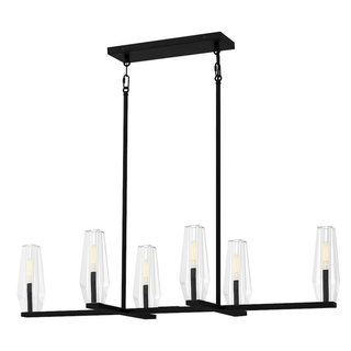 Quoizel Malamute 6 Light Island Light, Matte Black/Clear Crystal ... pertaining to Understanding the Craftsmanship Behind the Quoizel Malamute Lighting Fixture