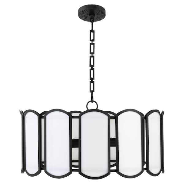 Quorum Belleview 5 Light Pendant - Matte Black 824-5-59 - The Home Depot throughout How the Verlana 5 Light 35" Pendant Elevates Your Space's Aesthetic