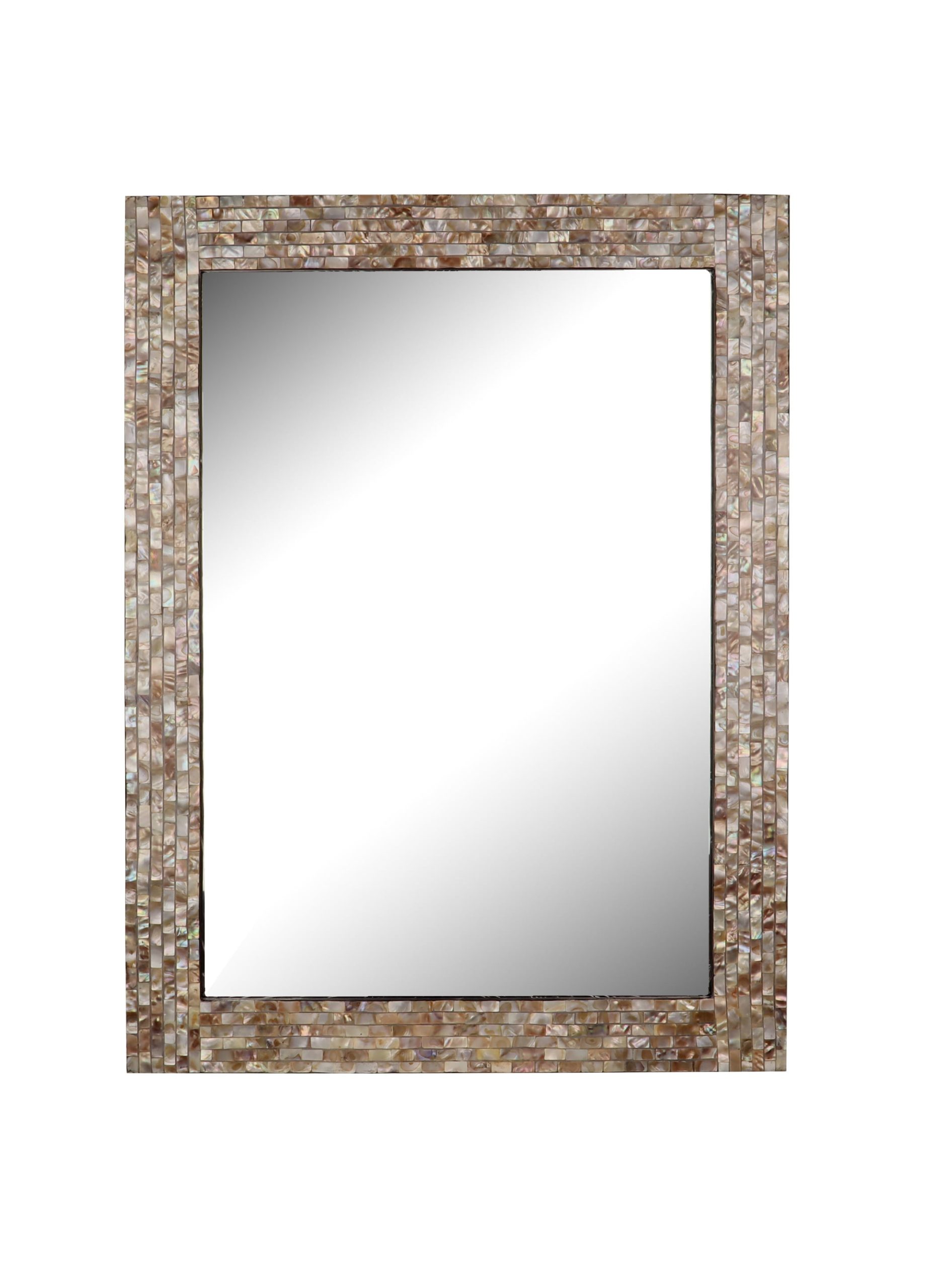 Radiance Goods Seashell Finish Rectangular Framed Wall Mirror 32 ... with The Artisanal Beauty of the Chloe's Reflection Seashell Framed Mirror