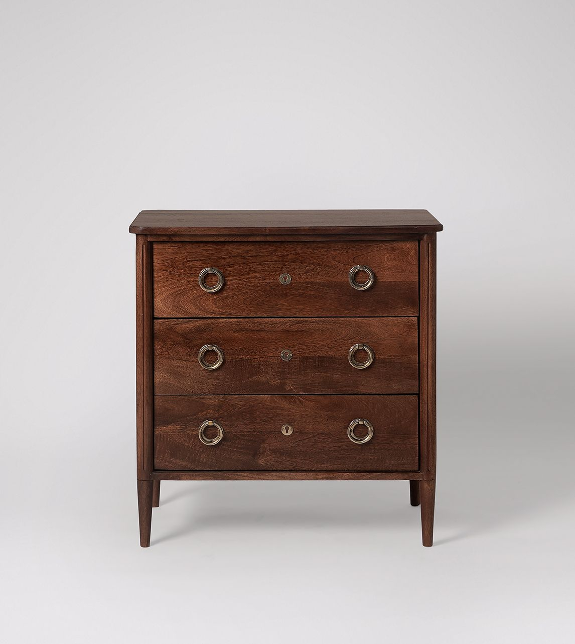 Reyna Traditional Three-Drawer Chest Of Drawers In Light Brown Mango ... inside Unlocking the Secrets of the Bolt 3-Drawer Chest Design