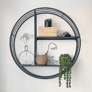 Round Industrial Shelf Wall Unit - Primrose & Plum inside A Deep Dive into the Brooklyn II Industrial Wall Shelf Design