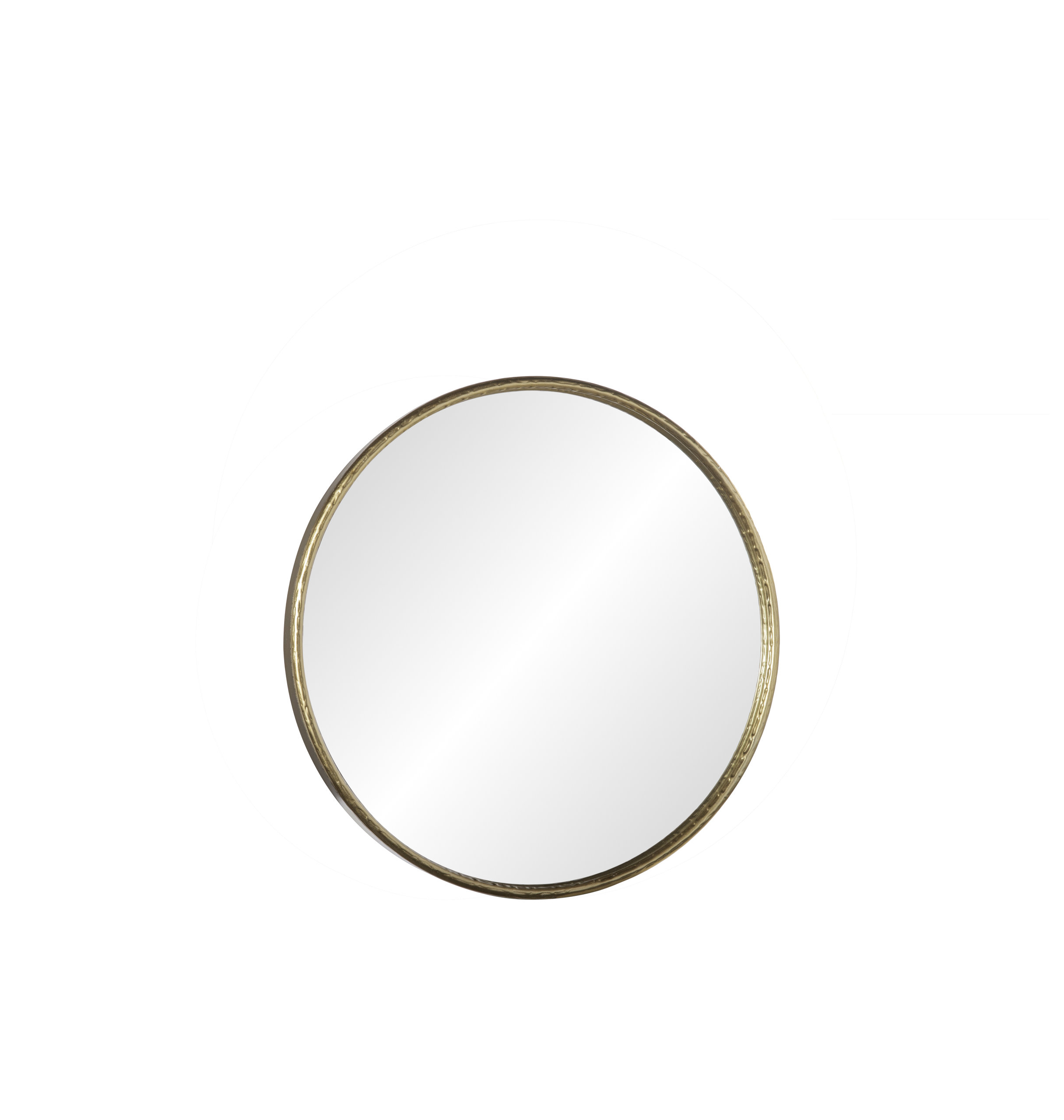 Round Metal Wall Mirror Metallic Gold Finish - Contemporary - Wall Mirrors - By Urban Trends ... with The Allure of Large Round Gold Mirrors Reflecting Style