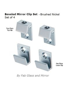 Round Mirror Clips, J Shaped Mirror Brackets, Decorative Mirror Clips pertaining to Nickel Plated J-Mirror Clip Set