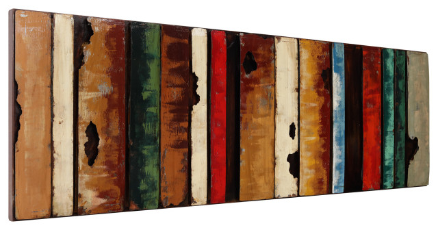 "Rustic Flow 1" Primo Mixed Media Hand Painted 3D Wall Sculpture Metal Wall Art - Contemporary ... intended for "Rustic Flow 1" Primo Mixed Media Hand Painted 3D Wall Sculpture Metal Wall Art
