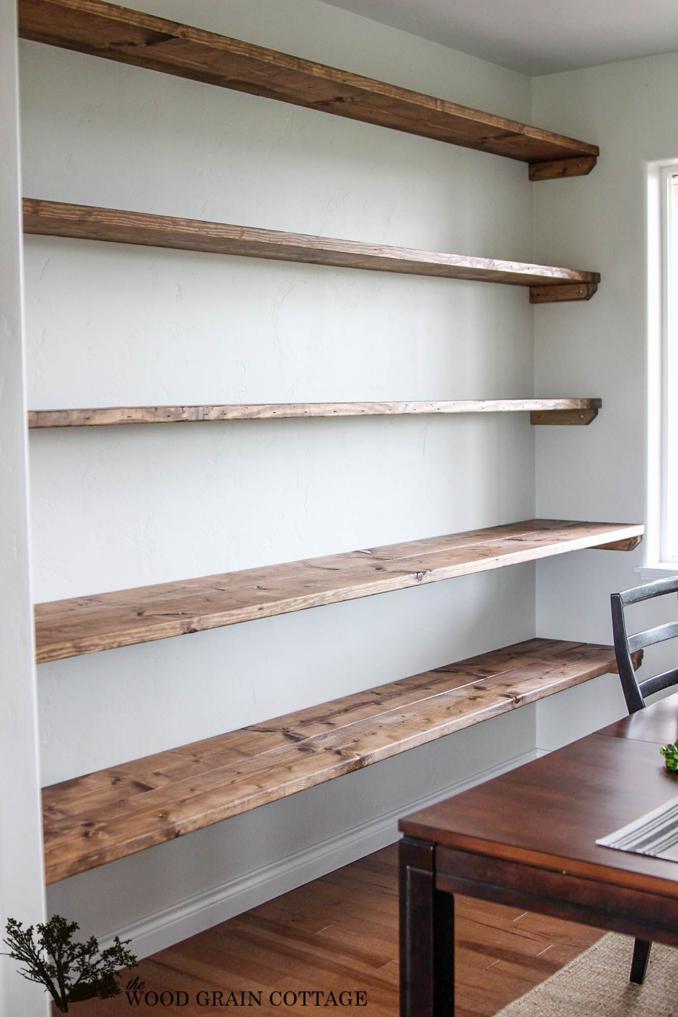Rustic Wood Shelf with Rustic Wood Shelves