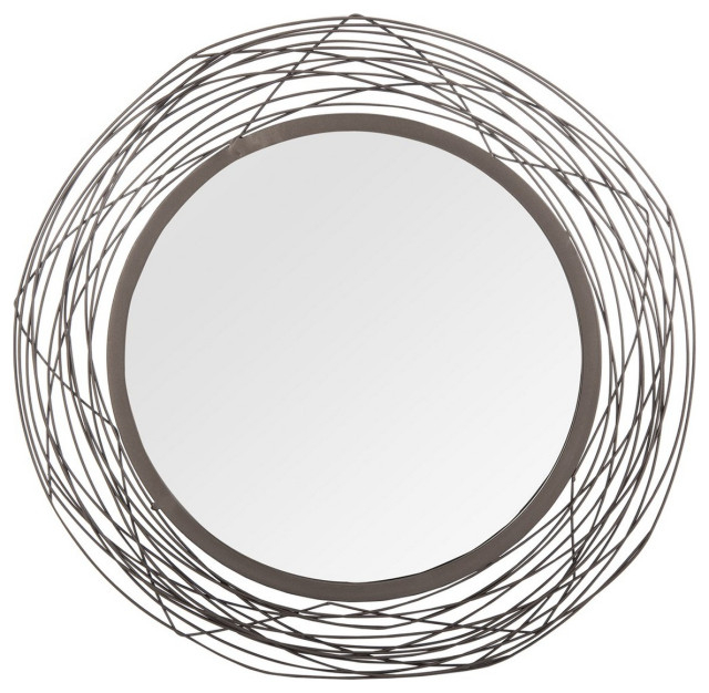 Safavieh Nixie Mirror Black - Industrial - Wall Mirrors - By Hedgeapple | Houzz within Safavieh Cala Mirror Black