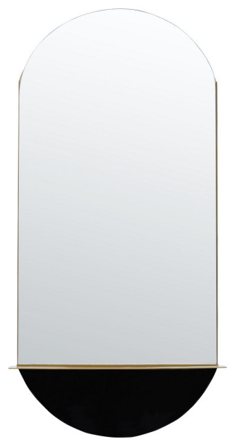 Safavieh Norbury Mirror Brass/Black, #N/A - Contemporary - Wall Mirrors - By Safavieh | Houzz throughout Beyond Reflection Understanding the Safavieh Cala Mirror Black Craftsmanship