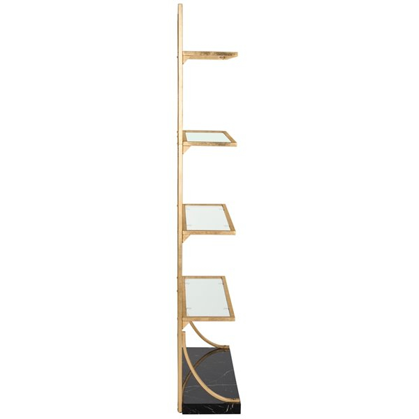 Safavieh Spano 4 Glass Tier Marble Base Etagere - Gold And Black Finish Fox6299A | Rona regarding A Deep Dive into the Safavieh Spano Gold and Black Etagere