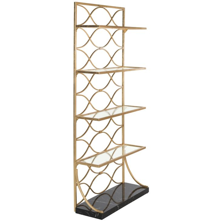 Safavieh Spano Glass 4 Tier Marble Base Etagere - Walmart.com | Glass ... regarding A Deep Dive into the Safavieh Spano Gold and Black Etagere