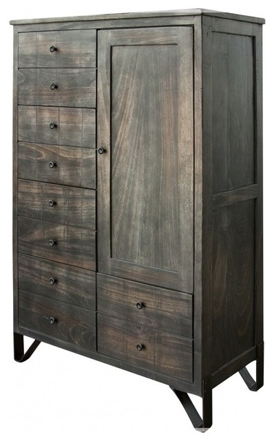Sawyer Parota Wood 5-Drawer 1-Door Chest, Highboy Dresser - Contemporary - Accent Chests And ... regarding The Enduring Appeal of the Granville Parota 5 Drawer Highboy Dresser