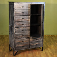 Sawyer Parota Wood 5-Drawer 1-Door Chest, Highboy Dresser ... with regard to The Enduring Appeal of the Granville Parota 5 Drawer Highboy Dresser